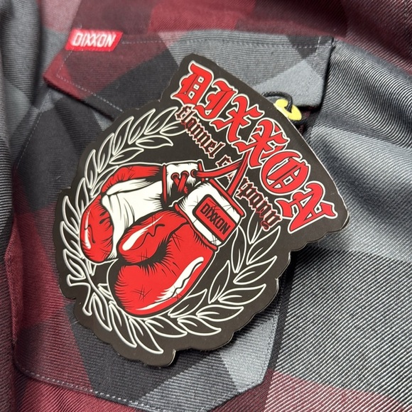Dixxon Men's NWT Brawler Flannel Size 2XL in Maroon and Black Plaid - Picture 4 of 12
